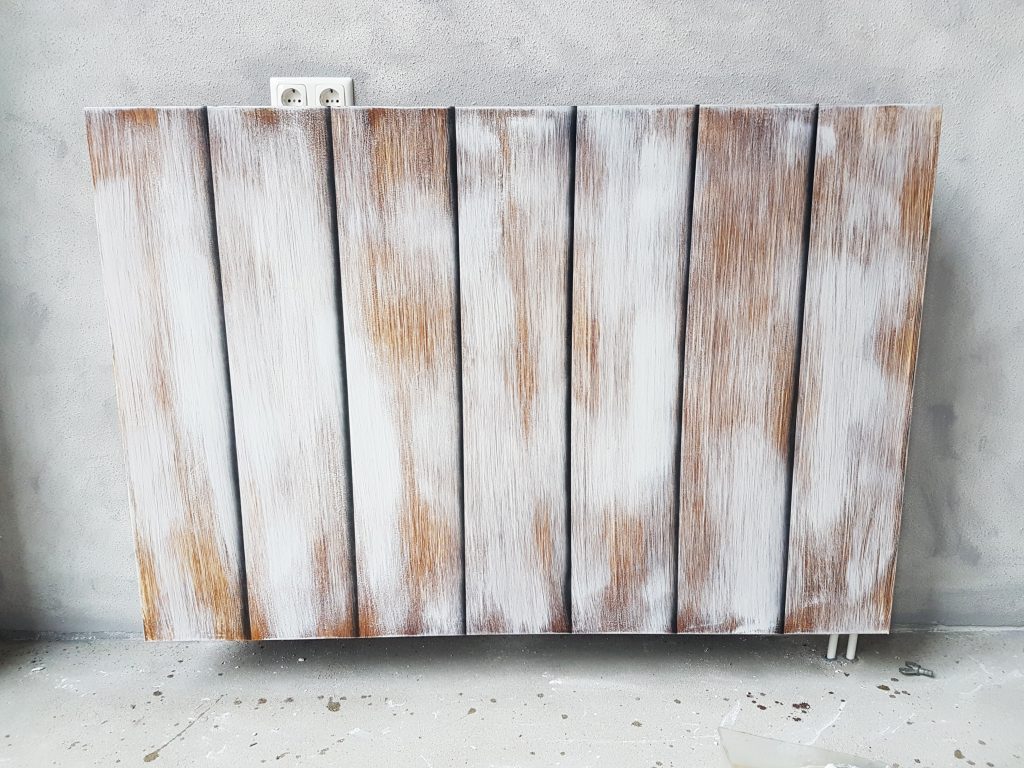 Whitewash imitatie op radiator