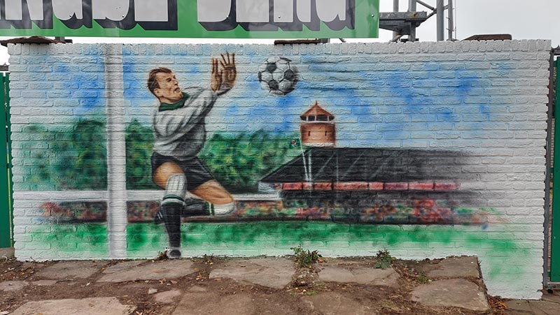 muurschildering FC Wageningen